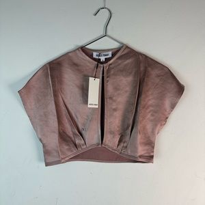 Andrea Iyamah Women’s Hami Crop Top Pearl Pink Size 8